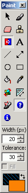 Screenshot of IrfanPaint toolbar